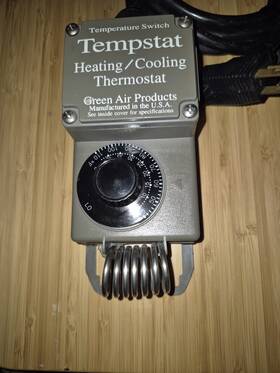 Tf115p-002 Green Air Products Tempstat Industrial Coiled Temperature Controller Thermostat Range 40 -110 F