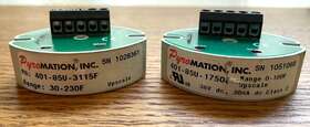 401-85u-3115f Pyromation Two 401 Rtd Temperature Transmitters 0-100 F 30-230