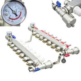 053266 Techtongda Stainless Geothermal Water Distributor Intelligent Temperature Control 7-branch