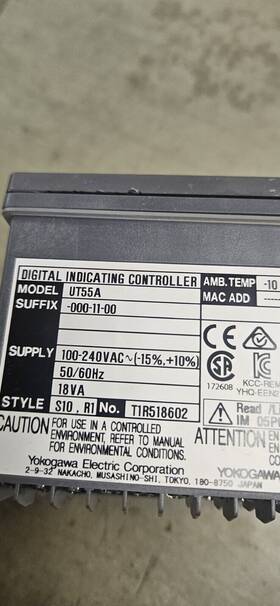 Ut450-12 Yokogawa Digital Indicating Controller - Style S1 Ut450 Without Bracket
