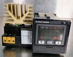 Schneider Eurotherm 818P/TC/R0V5 Temp With Power Controller Heat Sink & Manual. Fixed Price $600.00.