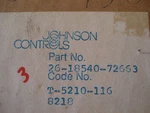 New Johnson Controls T-5210-116 , T5210116. Fixed Price $45.00.