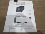 Watlow, Series 965, Microprocessor-based Auto Tuning Control, User Manual, Used. Fixed Price $37.50.