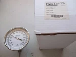 Wikai Bimetal Thermometer TI.52 4" Long 0/250F Range 1/2" Connection Gage (667). Fixed Price $25.00.