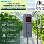 Inkbird ITC-608T Temperature Controller Thermostat Dual Outlets 12 Period Time. Fixed Price $48.99.
