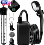 Portable Camping Shower W/ Heater 2000W Battery Powered Heated Digital. Fixed Price $74.99.