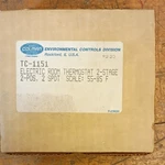 Barber Colman TC-1151 Electric Room Thermostat 2-STAGE Analog Dial 55-85 F. Fixed Price $70.00.