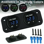 Dc 12/24V Car Dual Battery Red Led Digital Meter Boat Voltage Marine Gauge. Fixed Price $12.95.