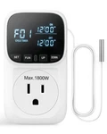 Dewenwils Digital Temperature Controller 15A/1800W Plug In Thermostat Outlet. Fixed Price $19.99.