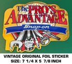 Snap-on The Pro's Advantage Vintage Original Foil Decal Sticker Tools. Fixed Price $10.88.