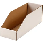 Global Industrial Open Top Corrugated Bin Box 4"W 12"D 4-1/2"H White Lot Of. Fixed Price $44.65.