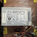 Power Supply Macron MPT-301 300W Atx 20-PIN Molex Fdd Sata. Fixed Price $34.99.