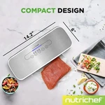 Stainless Steel Vacuum Sealer - 12 Food Storage Container With Led Indicators. Fixed Price $59.99.