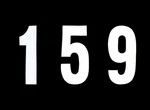 Dirt Digits 6" White Extreme Stick-on Race Numbers #159 3-PACK. Fixed Price $18.95.
