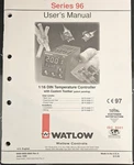 Watlow Series 96 User Manual For 1/16 Din Temperature Controller Rev June 1999. Fixed Price $25.00.