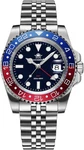 Luxury Swiss Gmt Men's Watch - 200M Waterproof, Luminous Analog Design. Fixed Price $166.99.