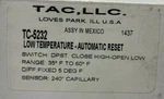 TC-5232 Tac,llc. Low Teperature Automatic Reset (34). Fixed Price $175.00.