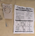 Columbus Electric/tpi ET5DTS Heating Thermostat Shadow White New No Box. Fixed Price $17.95.