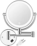 Wall Mounted Lighted Makeup Mirror With Magnification 8-INCH 1X/10X. Fixed Price $58.37.