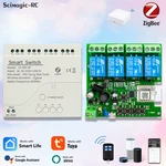 Tuya Zigbee Smart Switch Remote Control 1/2/4CH Relay Module 12V 24V 220V. Fixed Price $59.99.