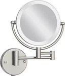 Wall-mounted Makeup Mirror With Lights, 10X Magnification, 360 Rotation. Fixed Price $165.99.