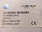 Ge Fanuc IC200MDL940J Output Relay Module. Fixed Price $224.00.