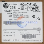 Allen-bradley 25B-D037N114 Powerflex 525 18.5KW 25HP Ac Drive Variable Frequency. Fixed Price $1265.00.