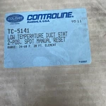 New In Box Siebe TC-5141 Low Temperature Duct Stat Pos 34-68F 20FT Element. Fixed Price $25.00.