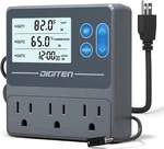 Digital Temperature Humidity Controller Pre-wired Outlets Mushroom Reptile. Fixed Price $60.78.