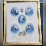 Robert E. Lee Family Lithograph Hand Colored 1898. Fixed Price $129.00.