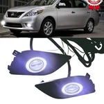 Led Drl Fog Lights Angel Eye Projector Lens Halo Ring Kit For 12-14 Nissan Versa. Fixed Price $69.83.