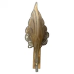 1970S Mid-century Modern Brown Murano Glass Leaf Wall Sconce By Franco Luce. Fixed Price $1046.69.