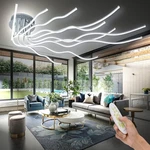 Modern Led Ceiling Lamp,dimmable Aluminium Chandelier With Remote Control. Fixed Price $103.99.