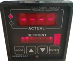 Watlow Microprocessor Temperature Controller 115/230 Vac 900B-2BA1-B000. Fixed Price $200.00.