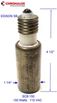 Chromalox Scb Series Heater 120V 150W Edison Sb Base Nos New Old Stock. Fixed Price $60.00.