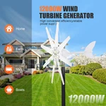 12000W Turbine Generator Kit 8 Blades Windmill Dc 24V Charger Controller. Fixed Price $203.67.